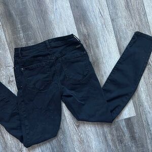INC jeans skinny jeans size 4 black bikercore fitted